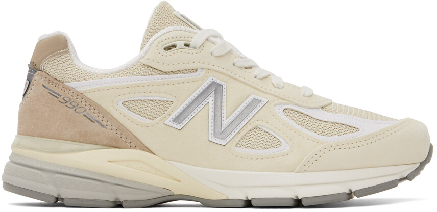 

Бежевые кроссовки Made In USA 990v4 New Balance, Бежевый