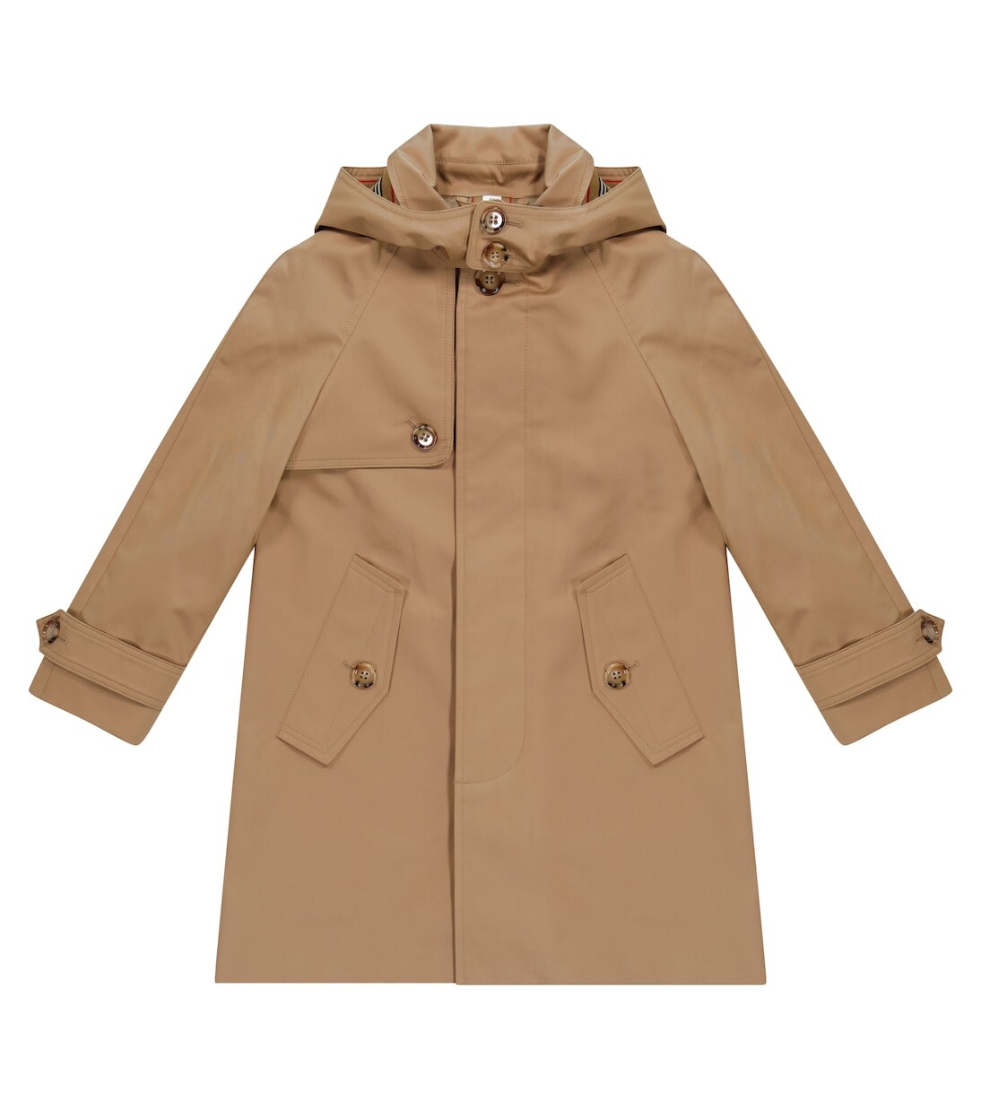 

Пальто в стиле авто из хлопкового твила Burberry, бежевый
