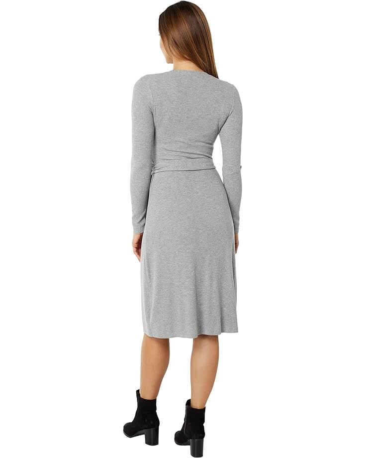 

Платье Three Dots Long Sleeve Rib Dress, цвет Heather