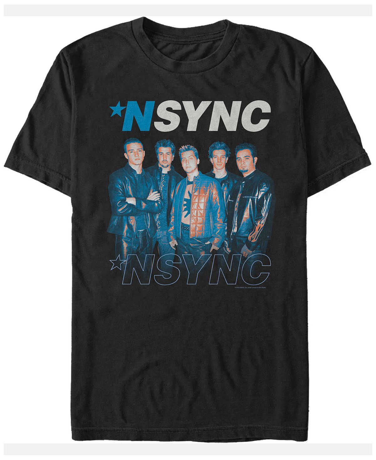 Мужская футболка N'Sync с короткими рукавами и плакатом в стиле поп-звезды Fifth Sun