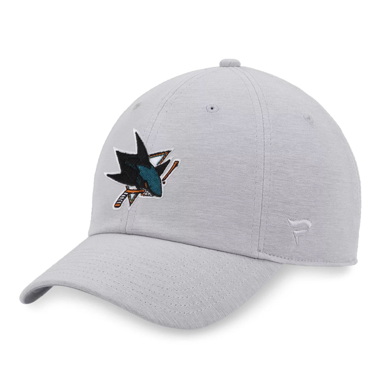 Мужская регулируемая шляпа с логотипом Fanatics Heather Grey San Jose Sharks