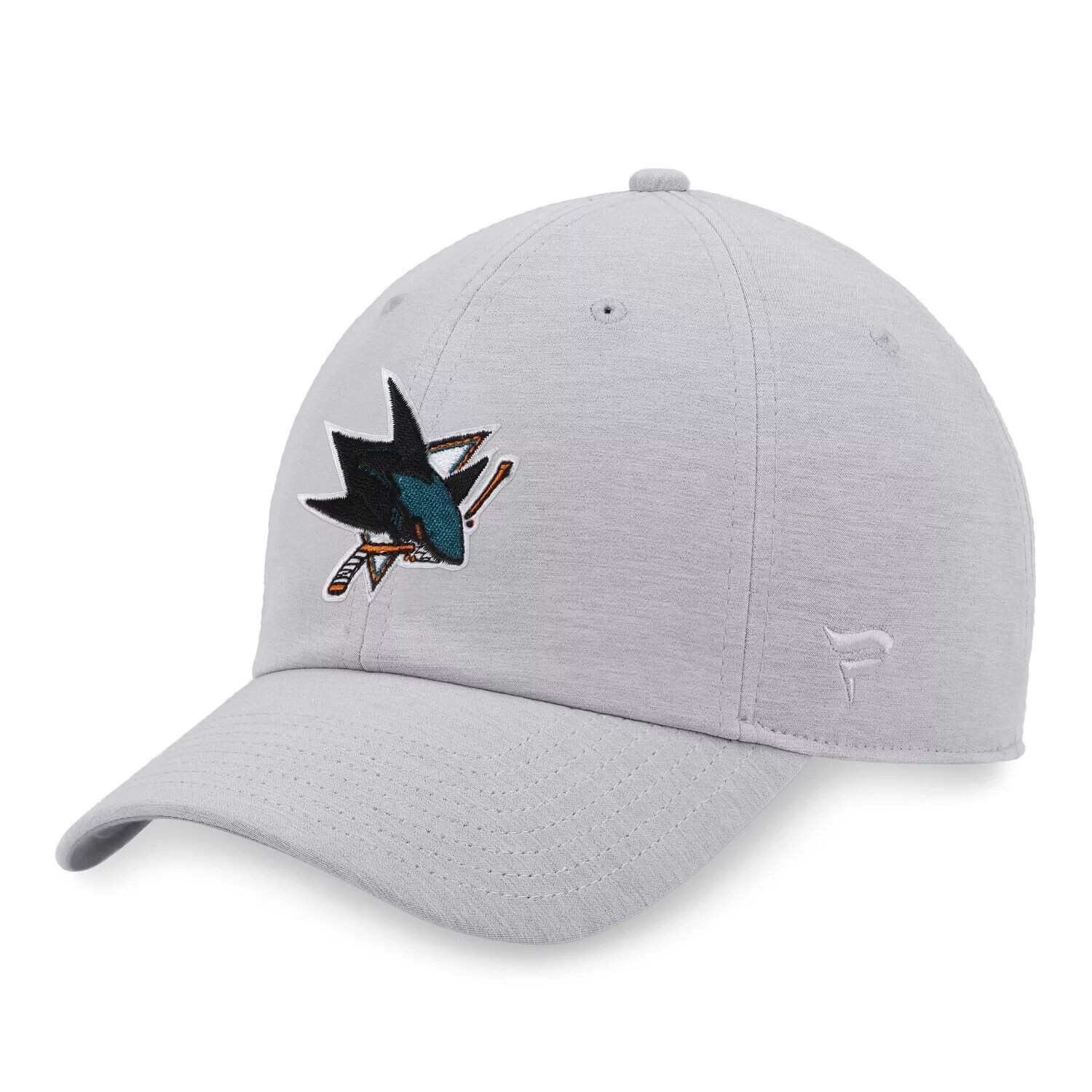 

Мужская регулируемая шляпа с логотипом Fanatics Heather Grey San Jose Sharks