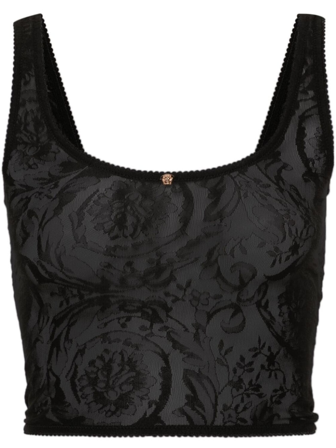 

Versace кружевной топ Medusa Head, черный