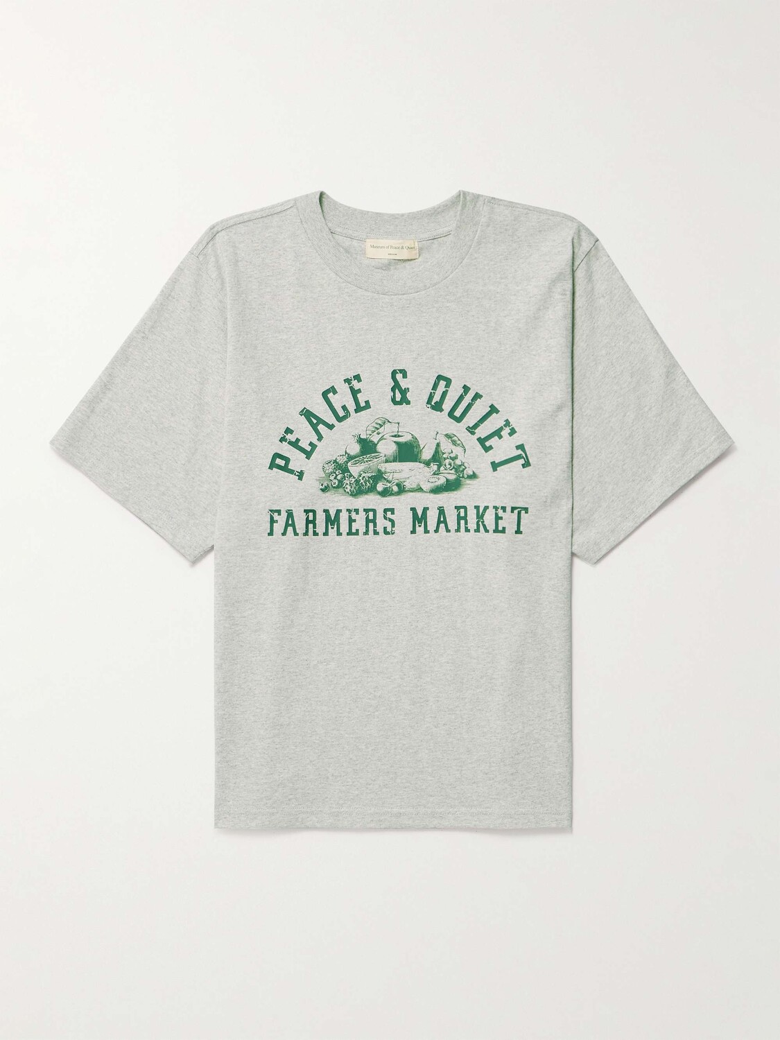 

Футболка из хлопкового джерси с логотипом Farmers Market MUSEUM OF PEACE & QUIET, серый