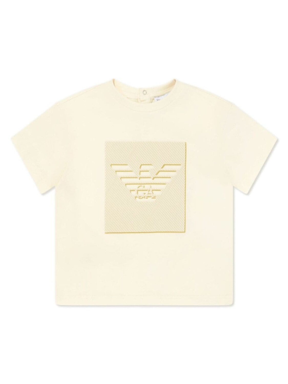 

Футболка с логотипом Emporio Armani Kids, бежевый