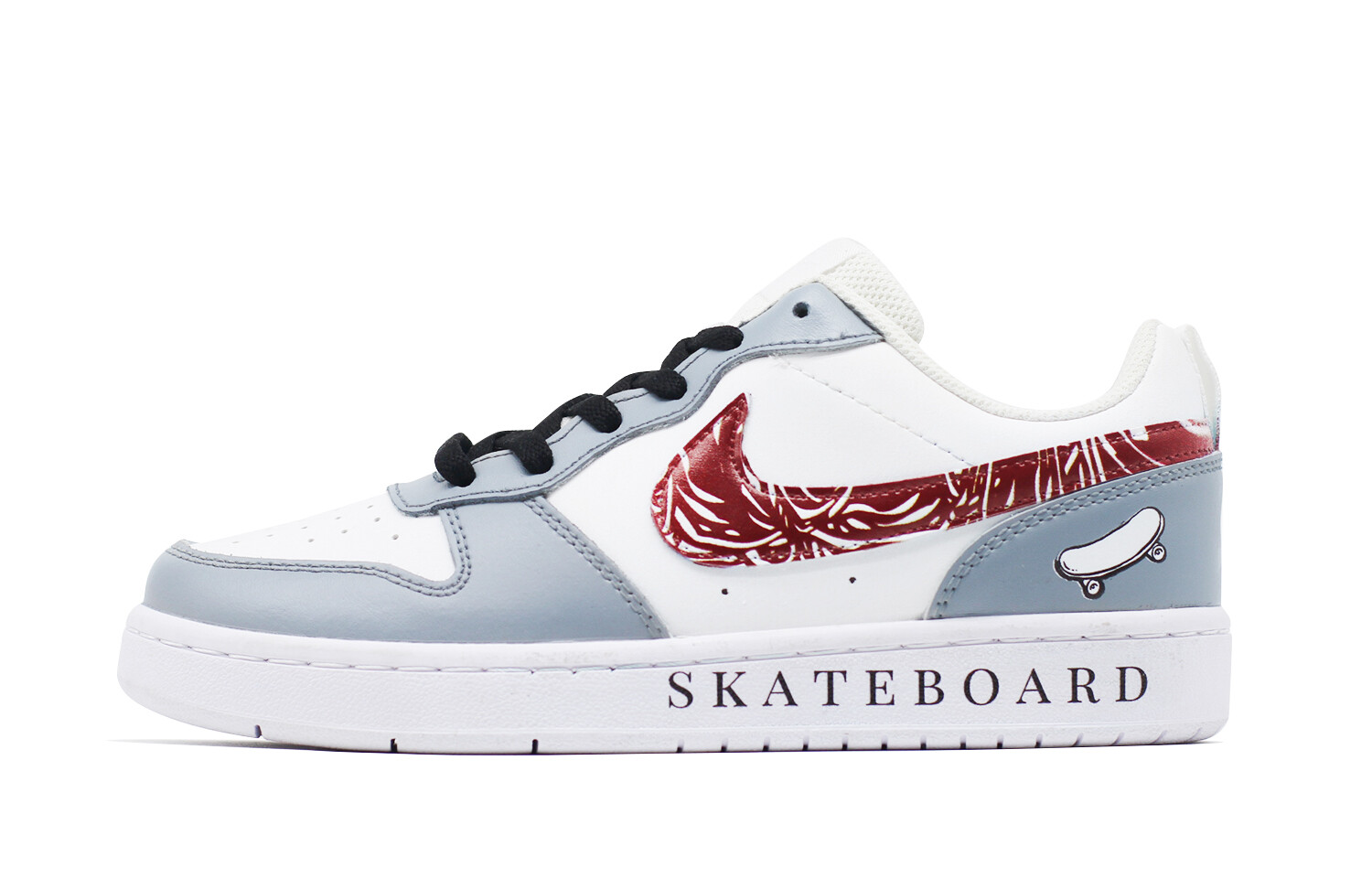 

Кроссовки Nike Court Borough Skateboarding Shoes Women's Low-top White/gray, серый/белый