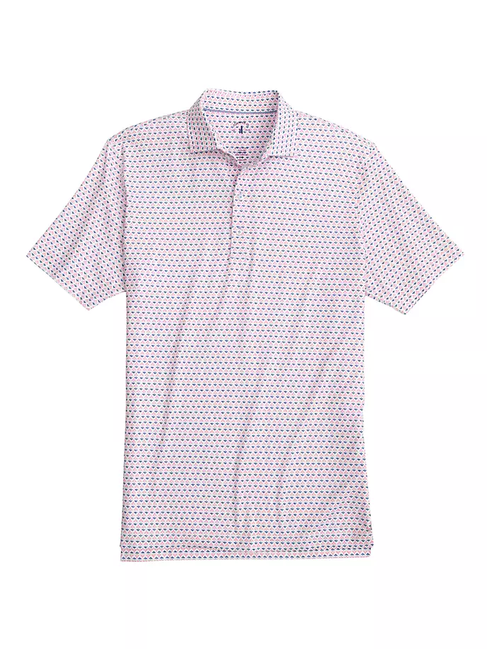 Рубашка-поло с абстрактным рисунком Bruns Johnnie O, цвет hibiscus
