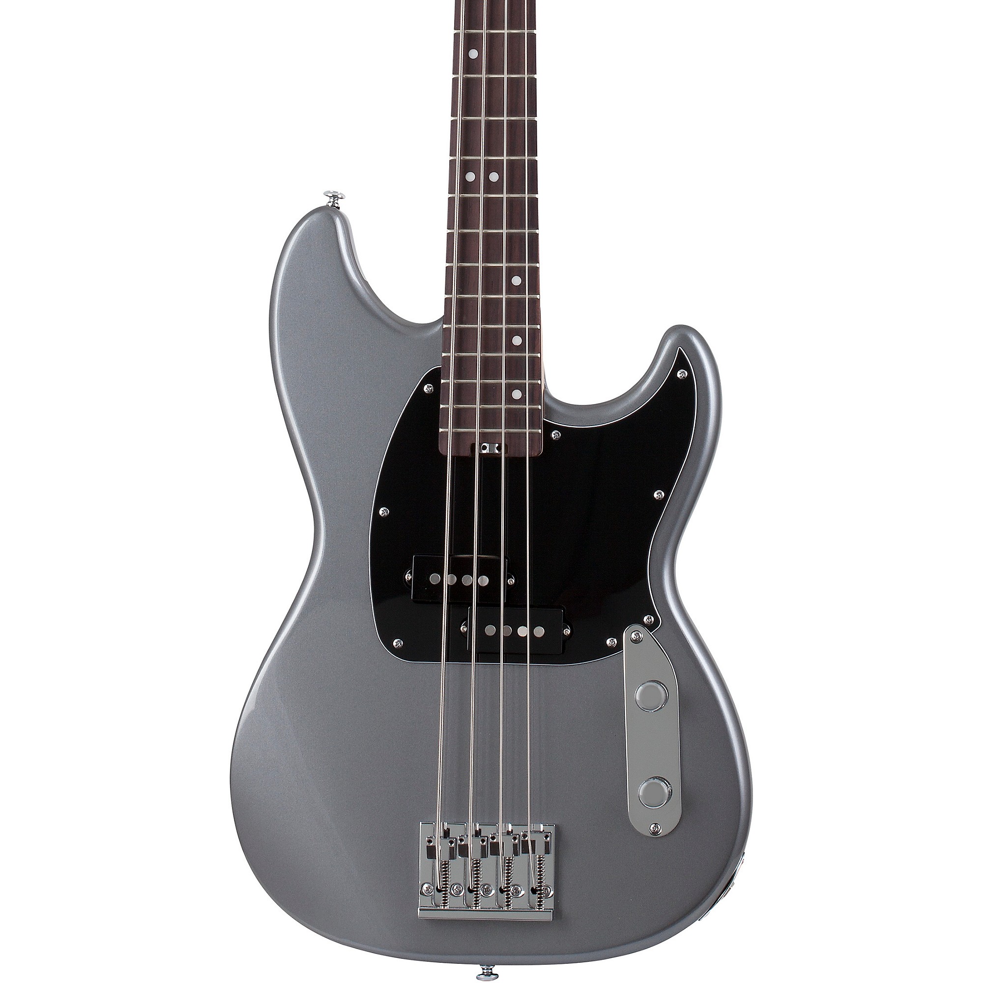цена Schecter Guitar Research Banshee 4-струнная электрическая бас-гитара с короткой мензурой Карбоновый серый черный накладка