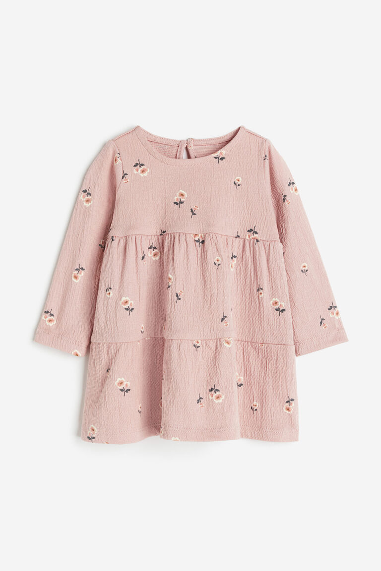 Платье из хлопкового джерси H&M, розовый платье из хлопкового джерси h