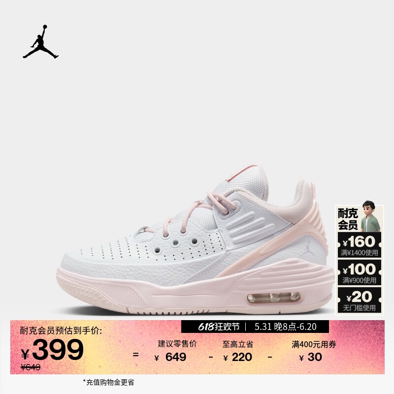 

Кроссовки детские Nike Jordan Girls Max Aura 5, белый / фиолетовый