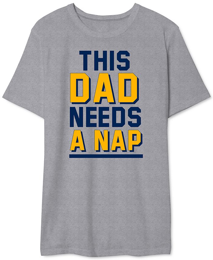 Мужская футболка с рисунком Dad Nap AIRWAVES, серый