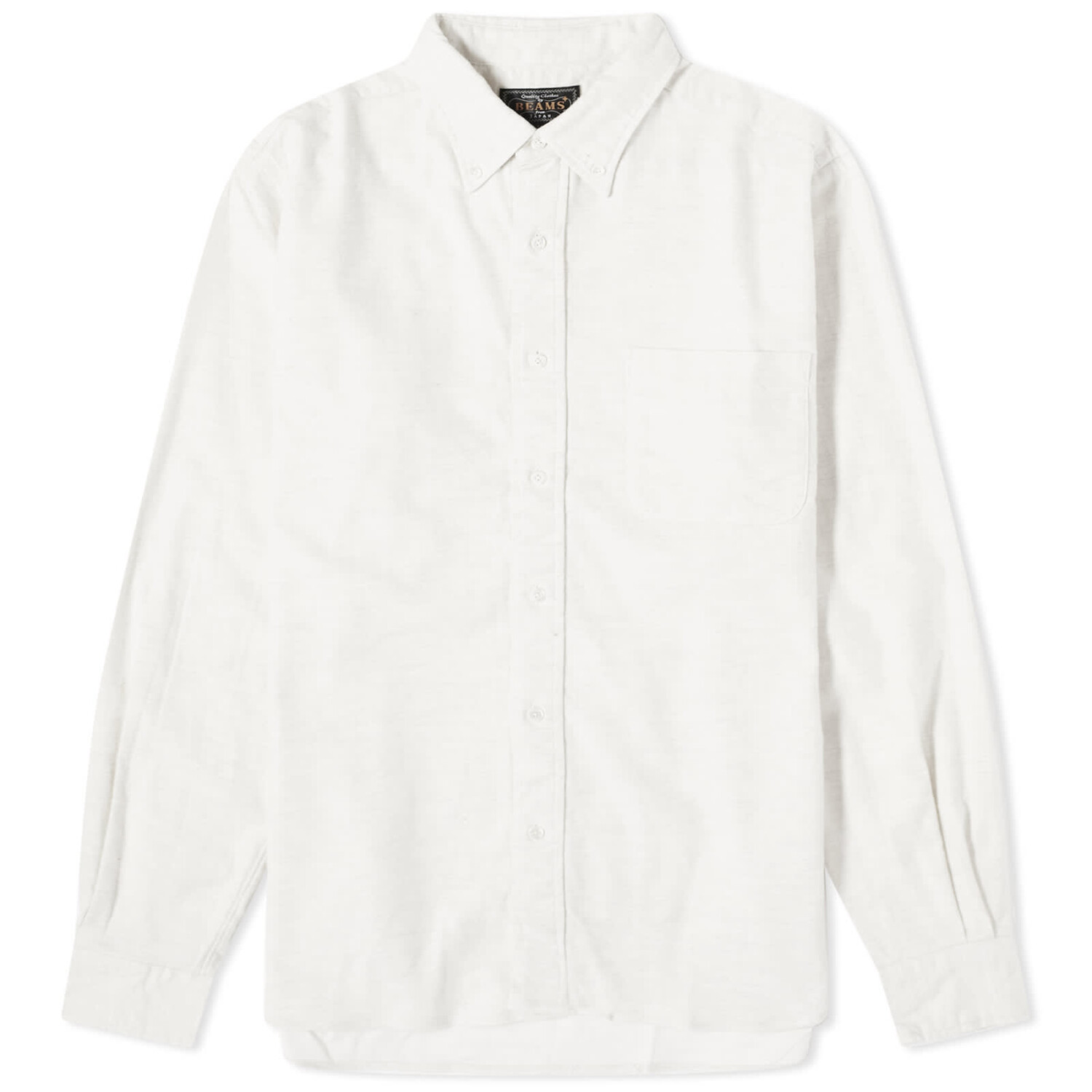

Рубашка Beams Plus Button Down Solid Flannel, белый