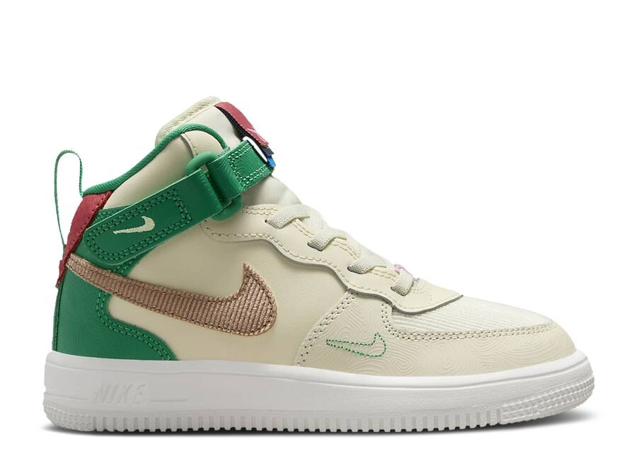 

Кроссовки Nike Force 1 Mid Easyon Se Ps 'Coconut Milk Stadium Green', кремовый
