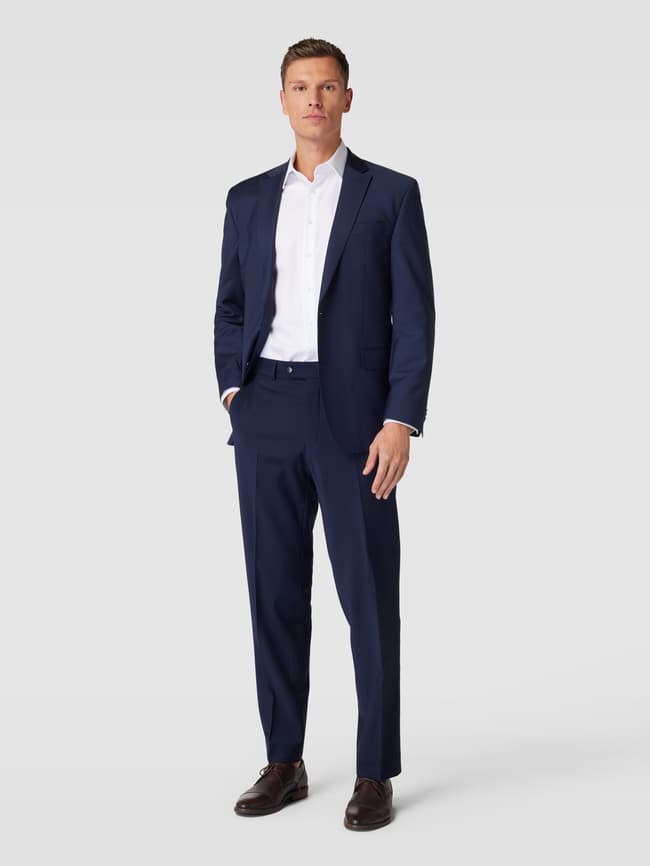 Костюмные брюки классического кроя с заутюженными складками, модель «Сильвио» Carl Gross, синий