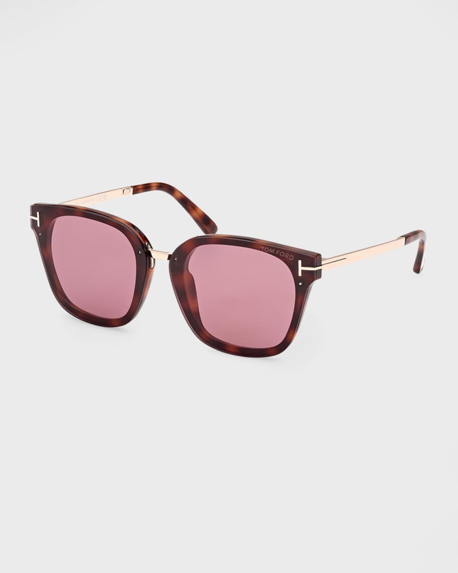 

Пластиковые солнцезащитные очки Philippa Square Injection TOM FORD