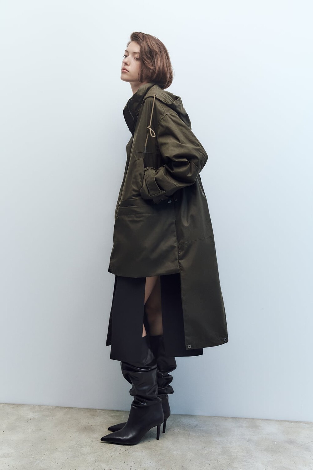 

Сапоги на высоком каблуке ZARA, черный