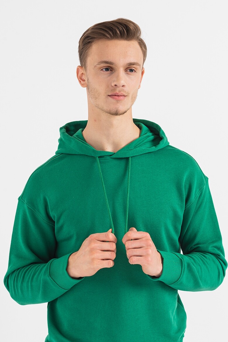 

Хлопковая толстовка с капюшоном United Colors Of Benetton, зеленый