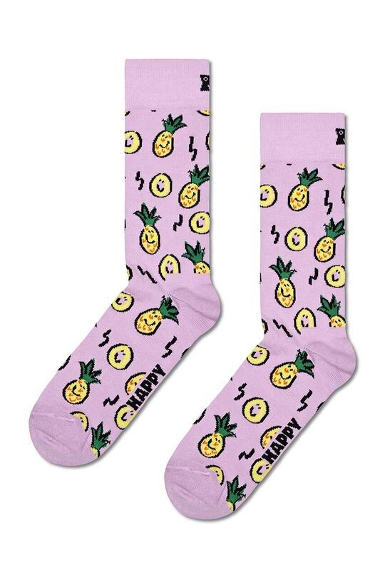 

Ананасовый носок Happy Socks, фиолетовый