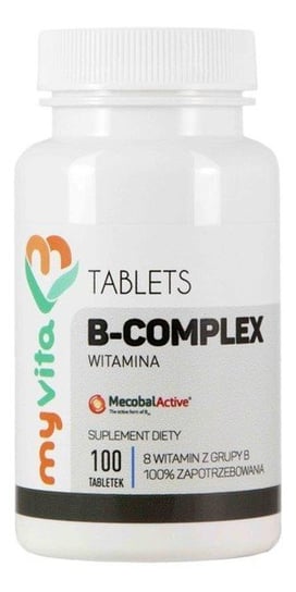 MyVita, Комплекс витаминов группы B, 100 таблеток kal комплекс коферментов витаминов группы b натуральный вкус мяты и какао 60 жевательных таблеток