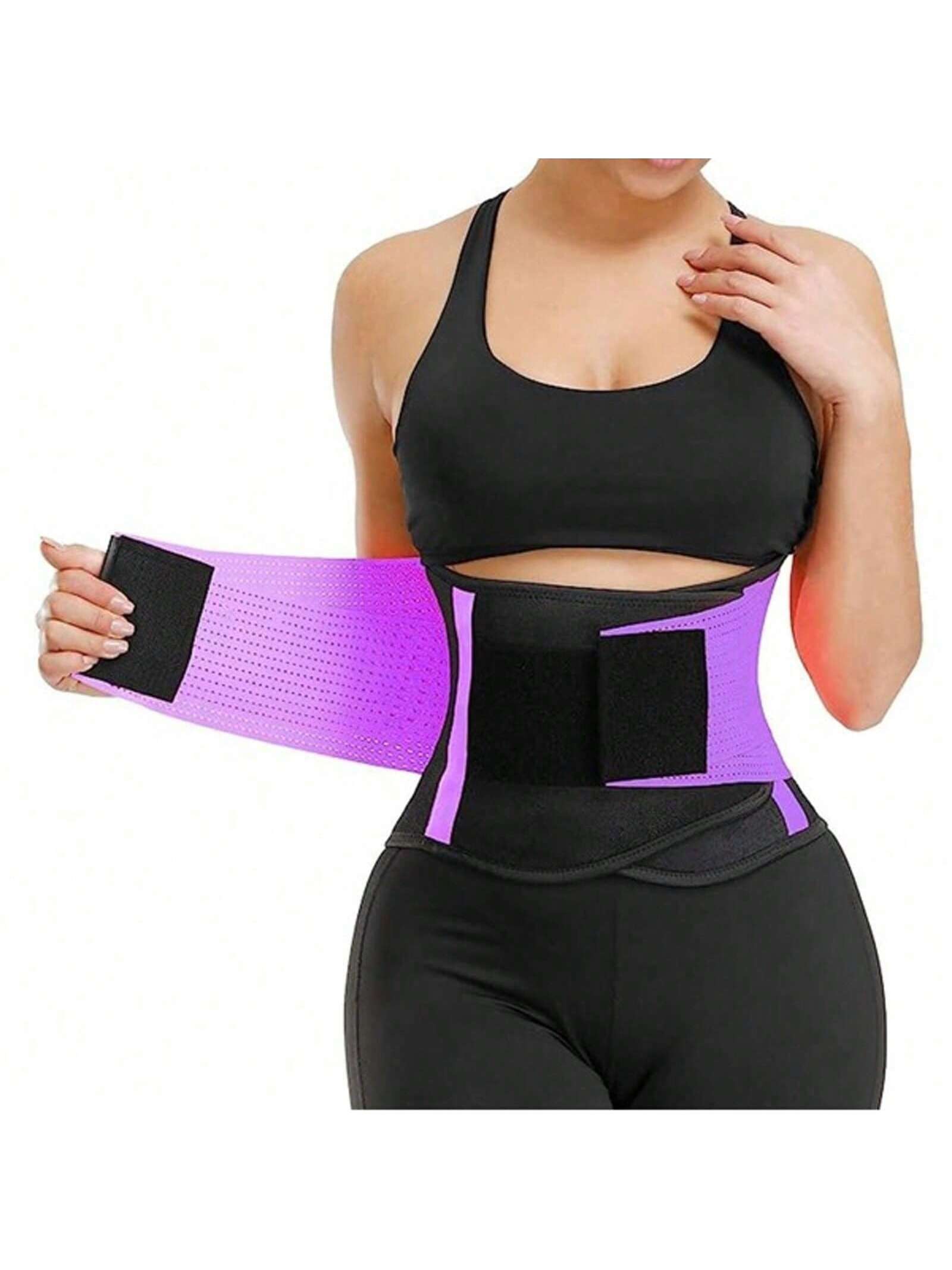 1 шт. женский эластичный спортивный пояс, фиолетовый