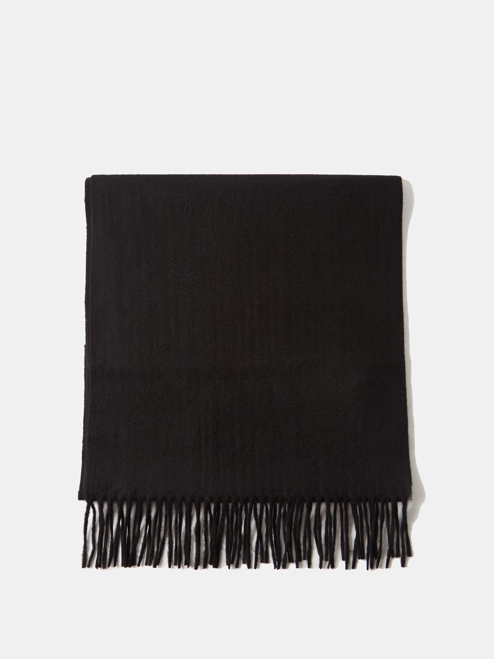 Кашемировый шарф aiden с бахромой Arch4, черный
