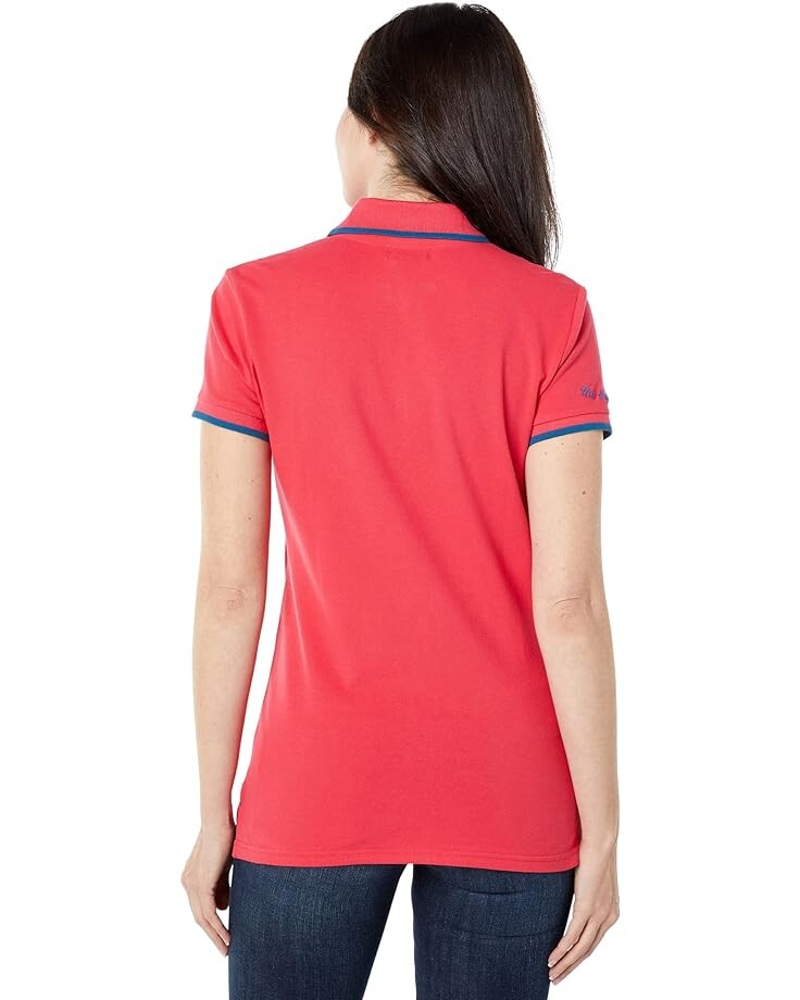 

Поло U.S. POLO ASSN. Classic Stretch Pique Polo Shirt, цвет Teaberry
