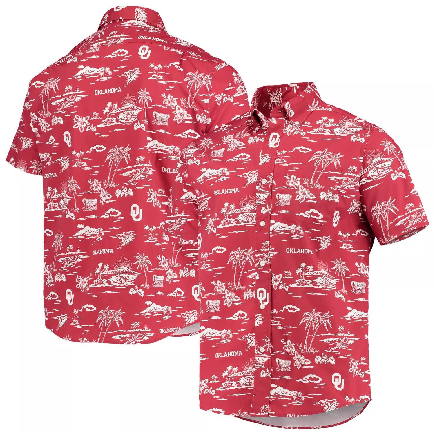 Мужская классическая рубашка на пуговицах Reyn Spooner Crimson Oklahomaooners