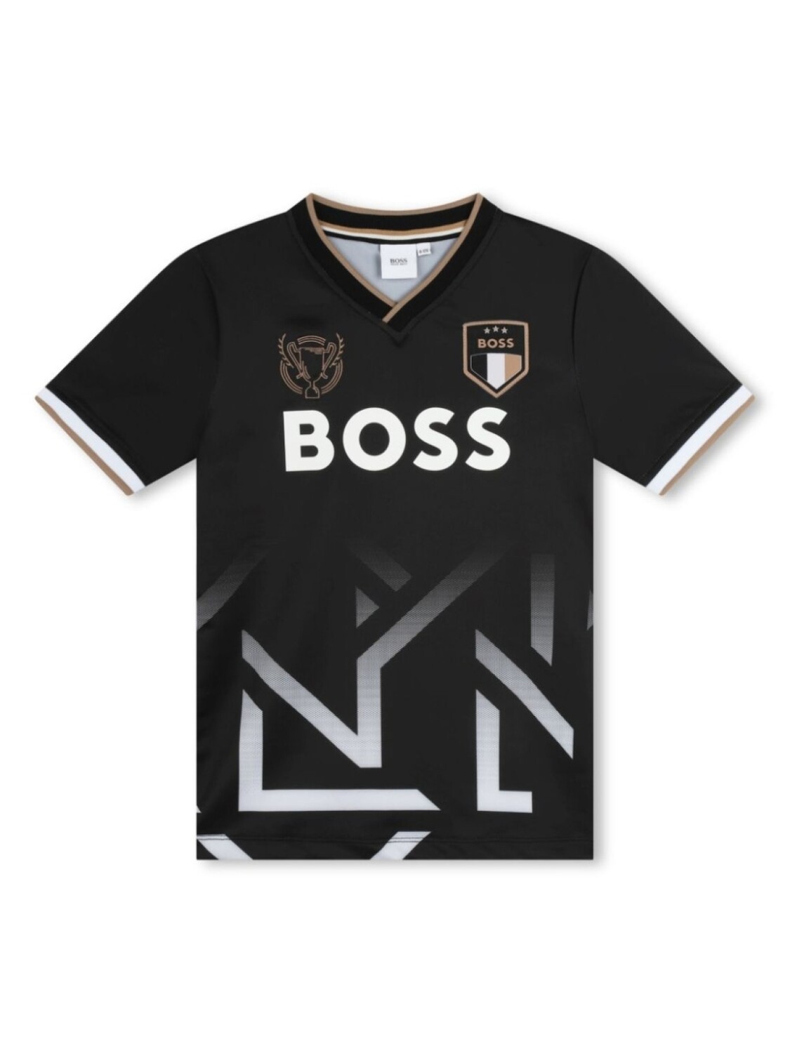 

BOSS Kidswear футболка с вышивкой и логотипом, черный