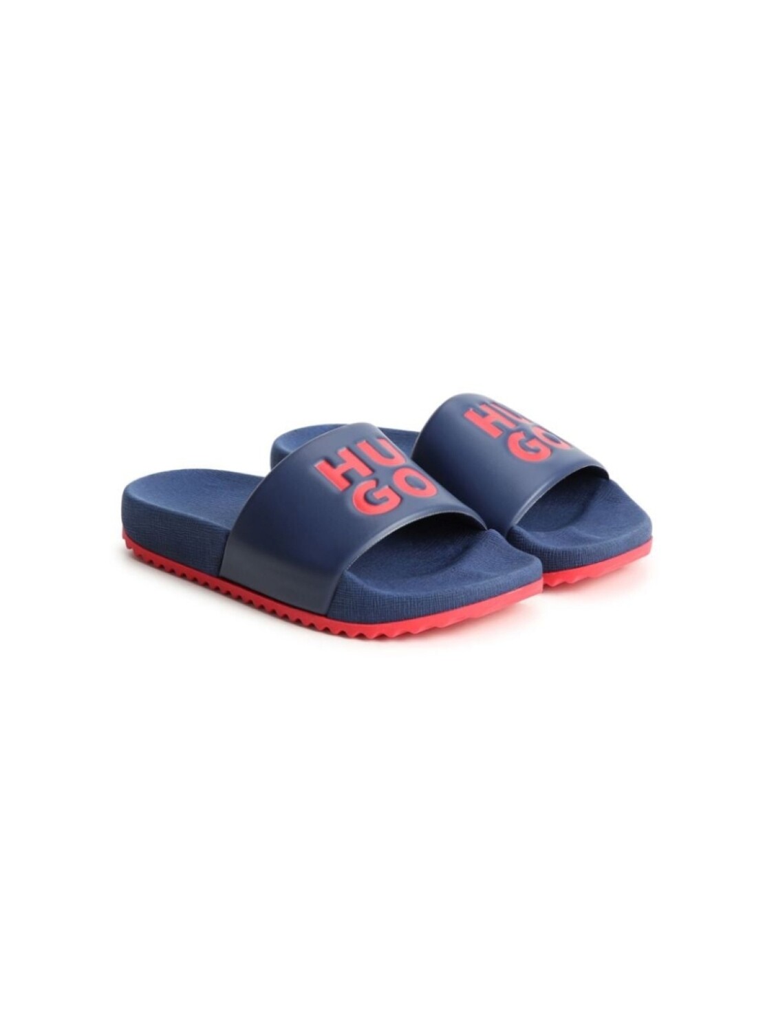 

HUGO KIDS шлепанцы Aqua с тисненым логотипом, синий