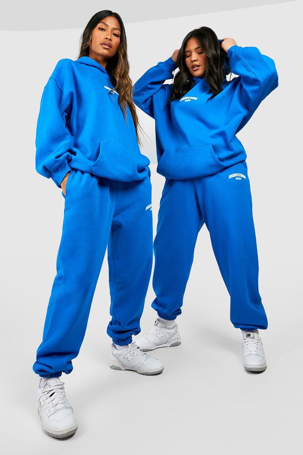 

Джоггеры с манжетами на нижнем крае dsgn studio Boohoo, кобальтовый