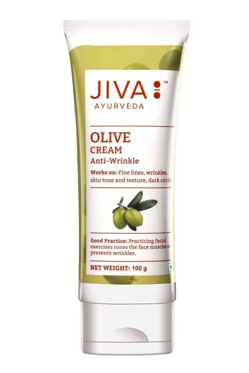 

JIVA, Крем для лица увлажняющий и против морщин с оливкой, 100 г