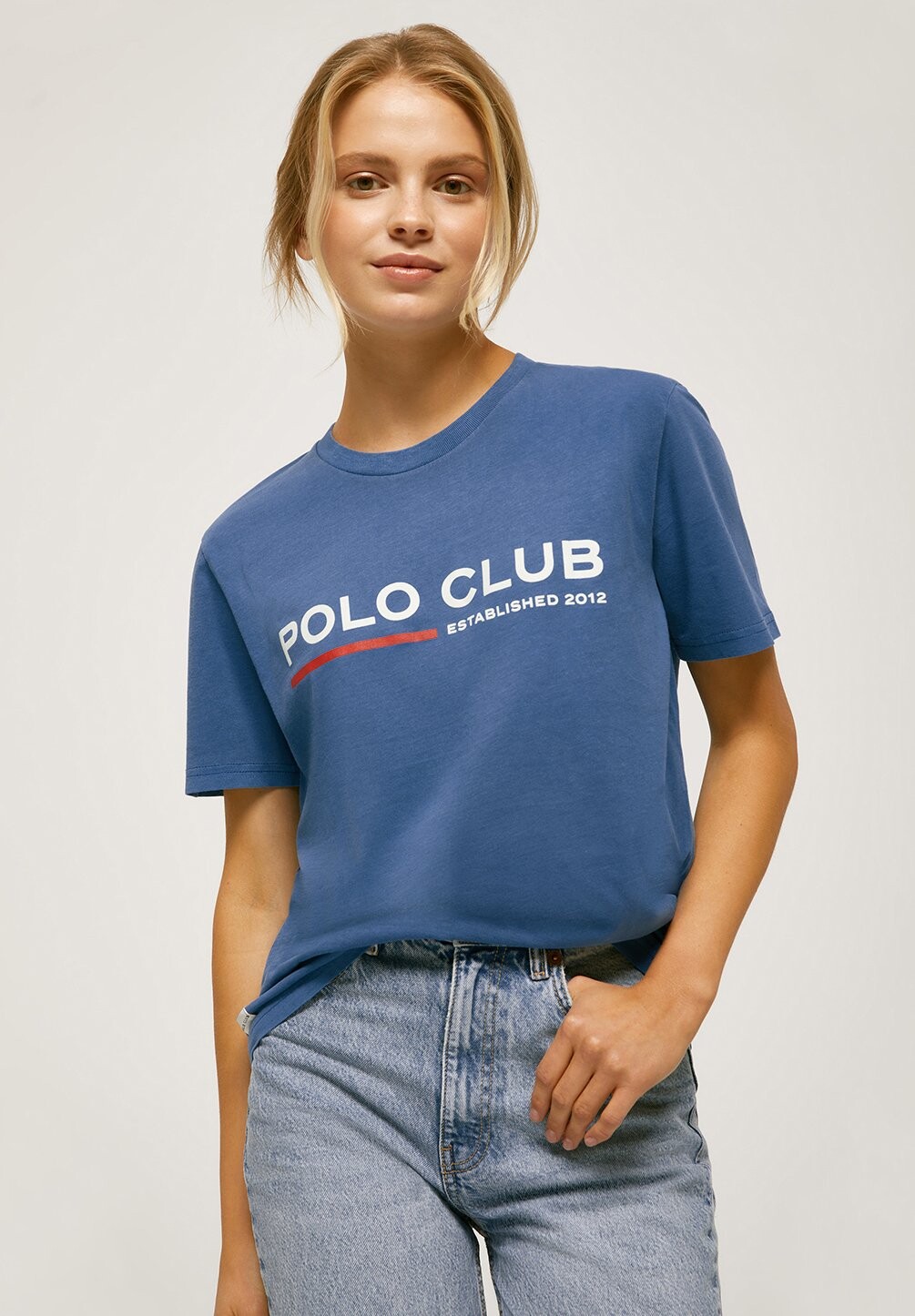 

Футболка с принтом Polo Club, синий