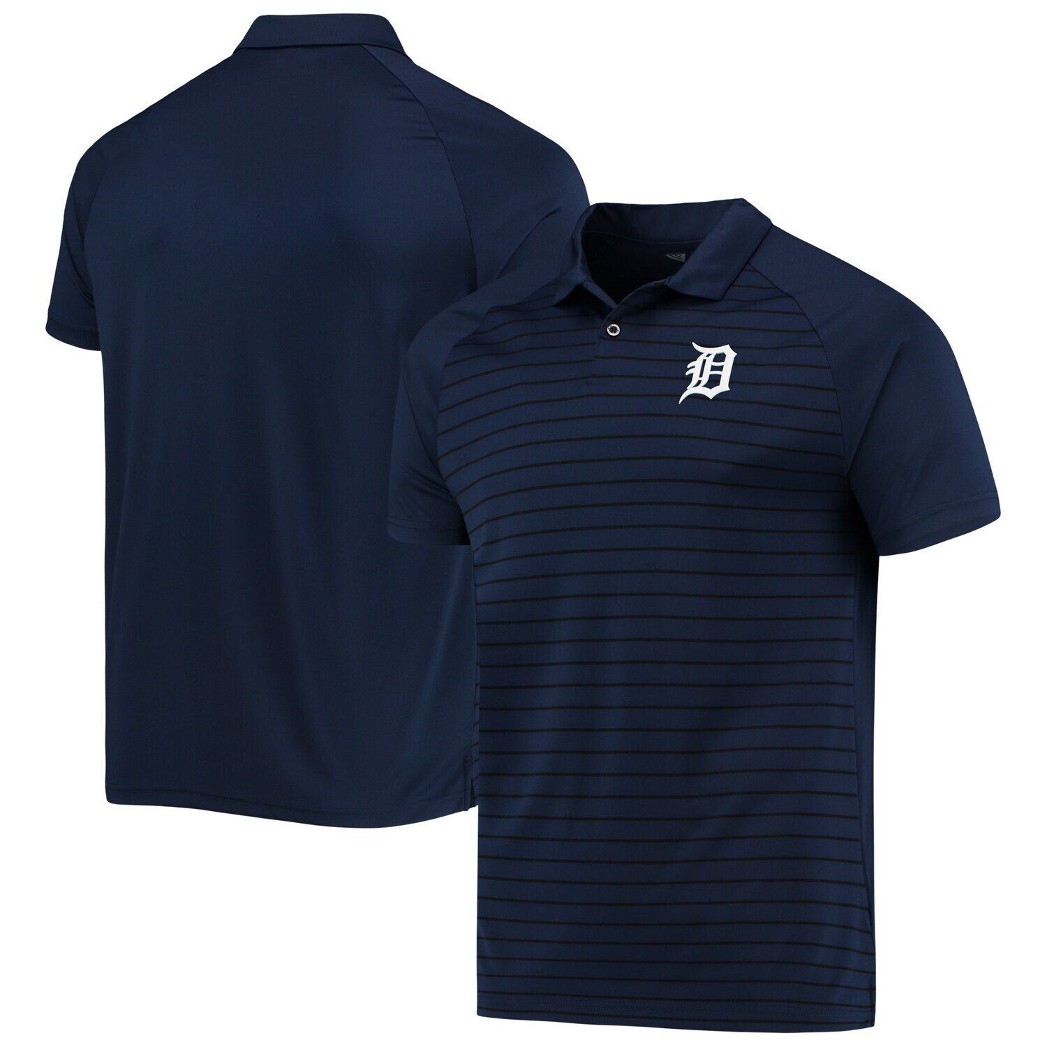 

Мужская ровная одежда темно-синяя рубашка-поло реглан Detroit Tigers Insignia Pulse