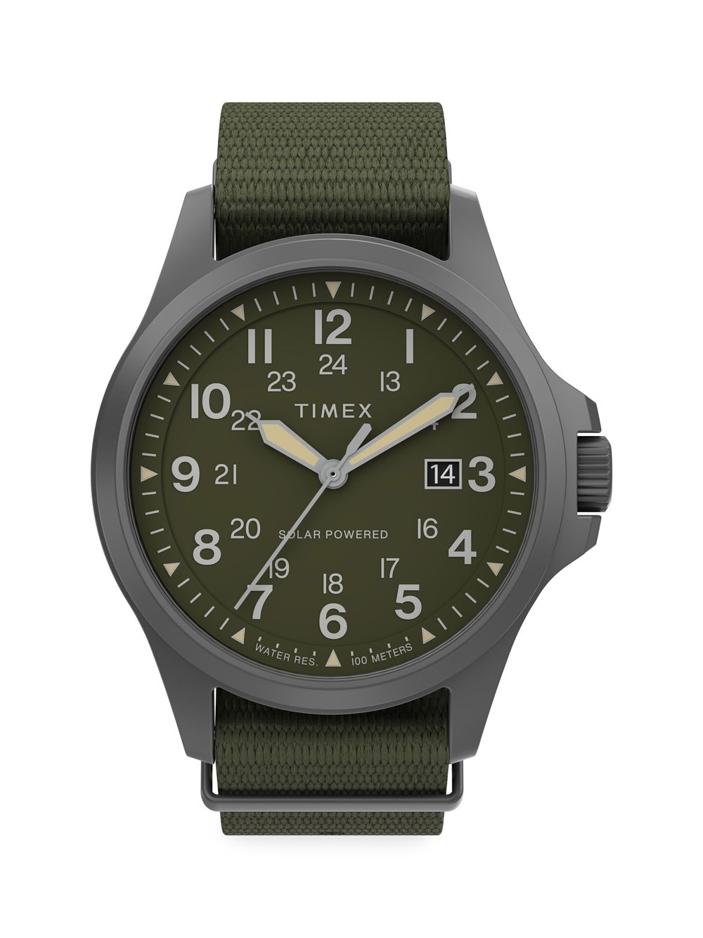 

Часы Expedition North Field Post Solar Green 41MM Timex, зеленый