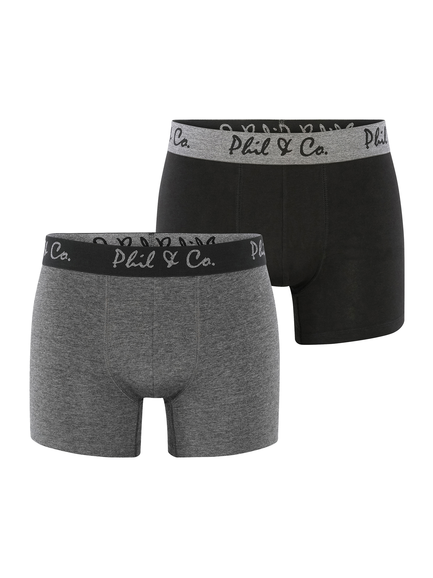 Боксеры Phil & Co Berlin Retroshorts 2-Pack Jersey, цвет black anthra
