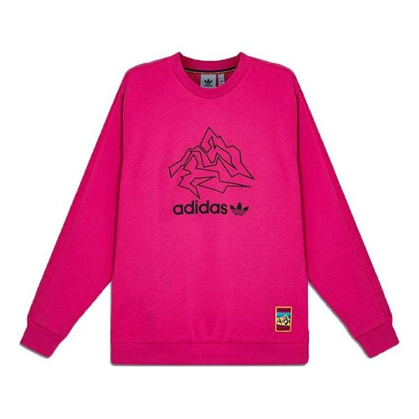 Толстовка Adidas originals Adv Crew Athleisure Casual Sports Round Neck Pullover Pink, розовый