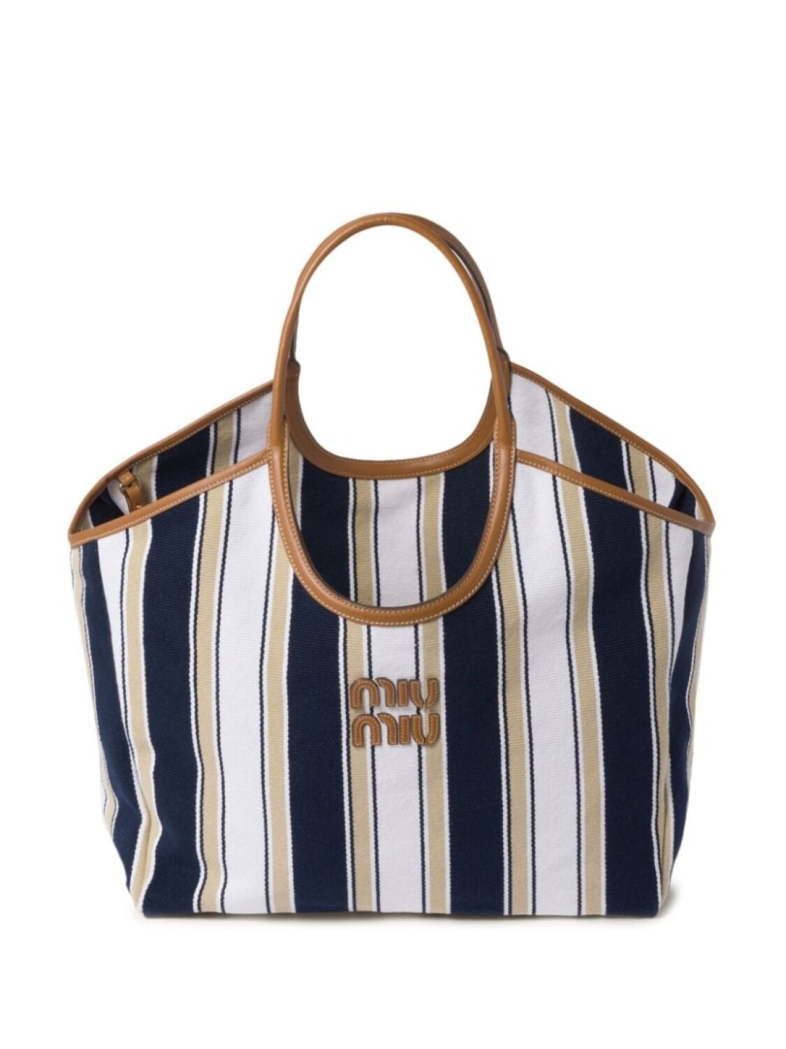 

Сумка-тоут Ivy в полоску Miu Miu, коричневый