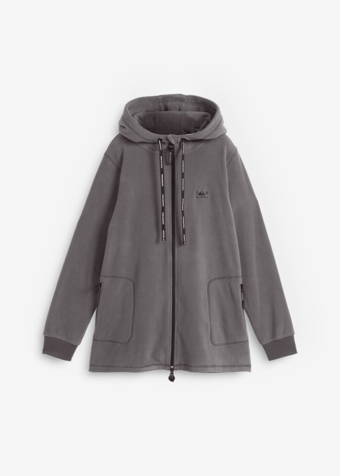 

Удлиненная флисовая куртка Bpc Bonprix Collection, серый