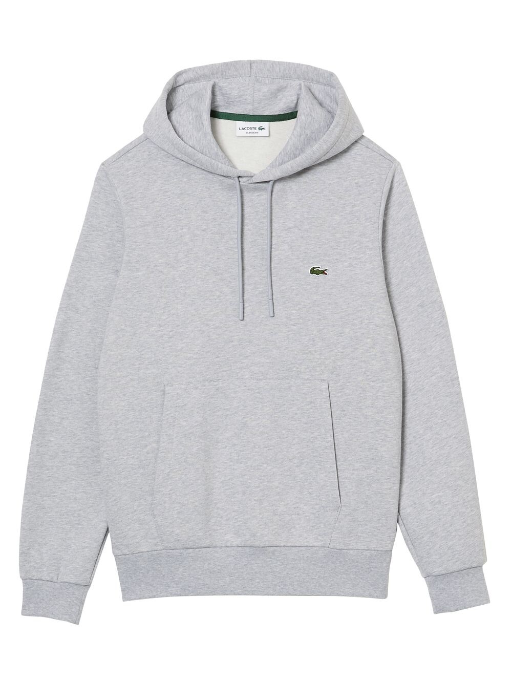 

Классическая хлопковая толстовка с капюшоном Lacoste, серый