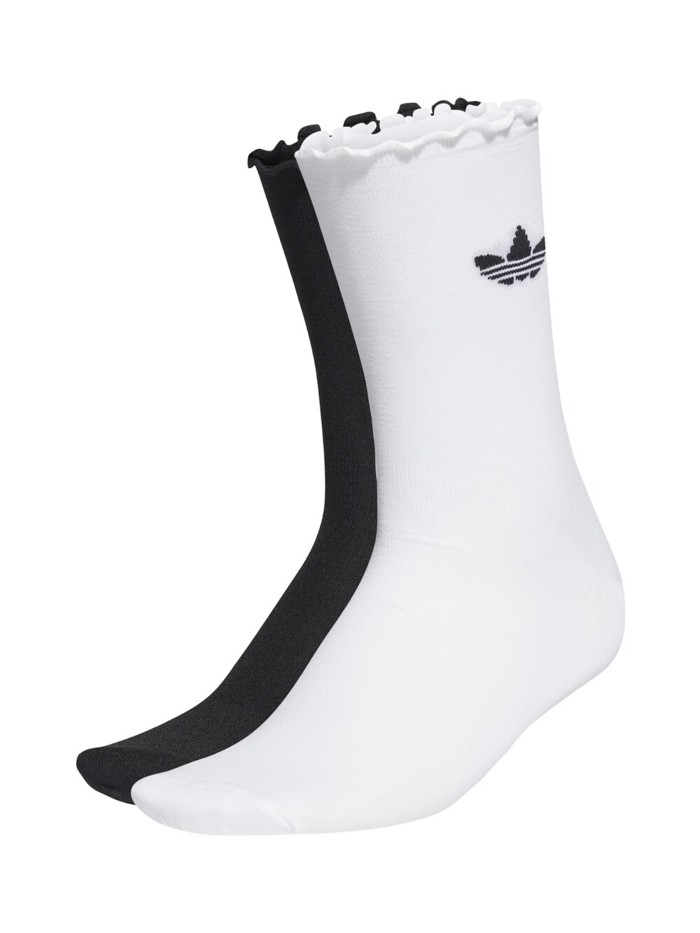тренировочная лапа adidas sp550fm черно белый Носки ADIDAS ORIGINALS Semi-Sheer Ruffle Crew, черно-белый