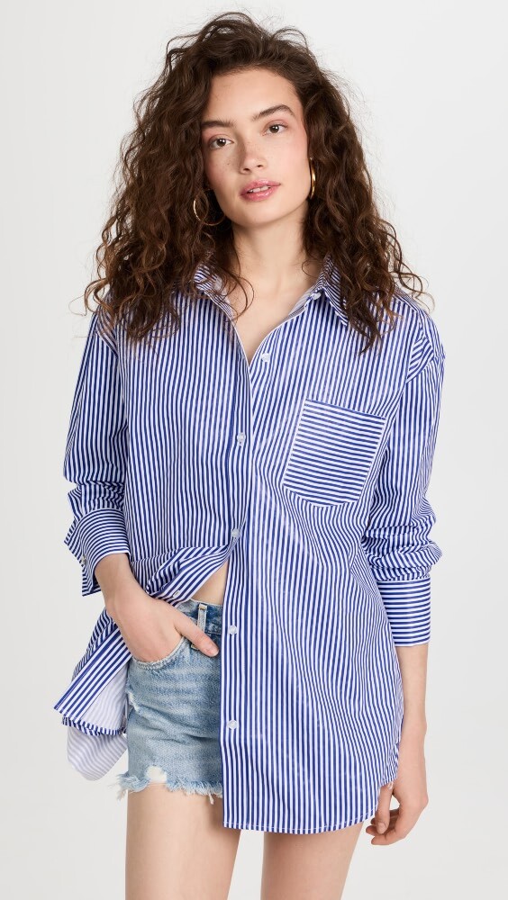 

Платье SER.O.YA Hefley Oversized Shirt, синий