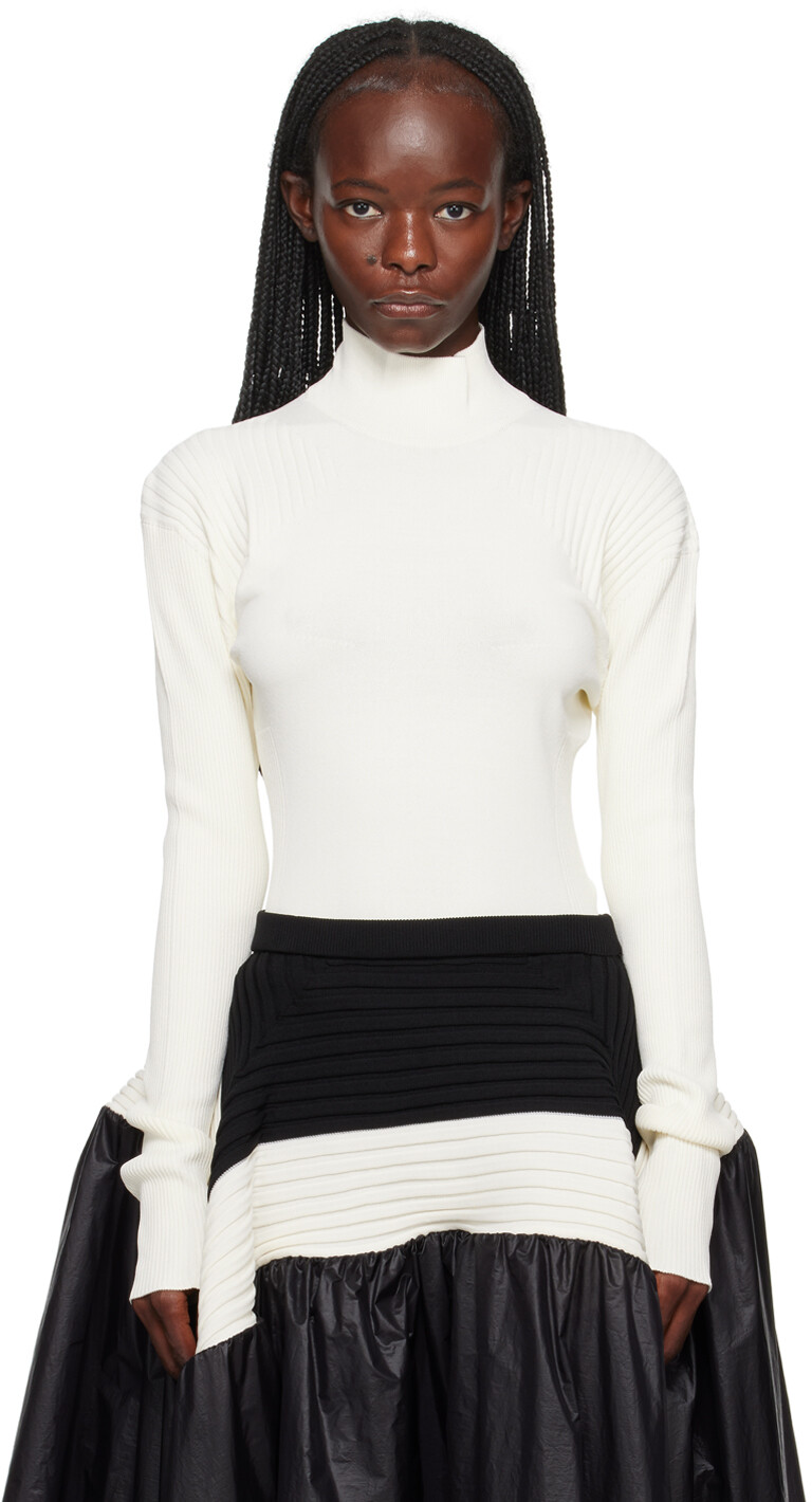 

Off-White Мягкая водолазка ISSEY MIYAKE