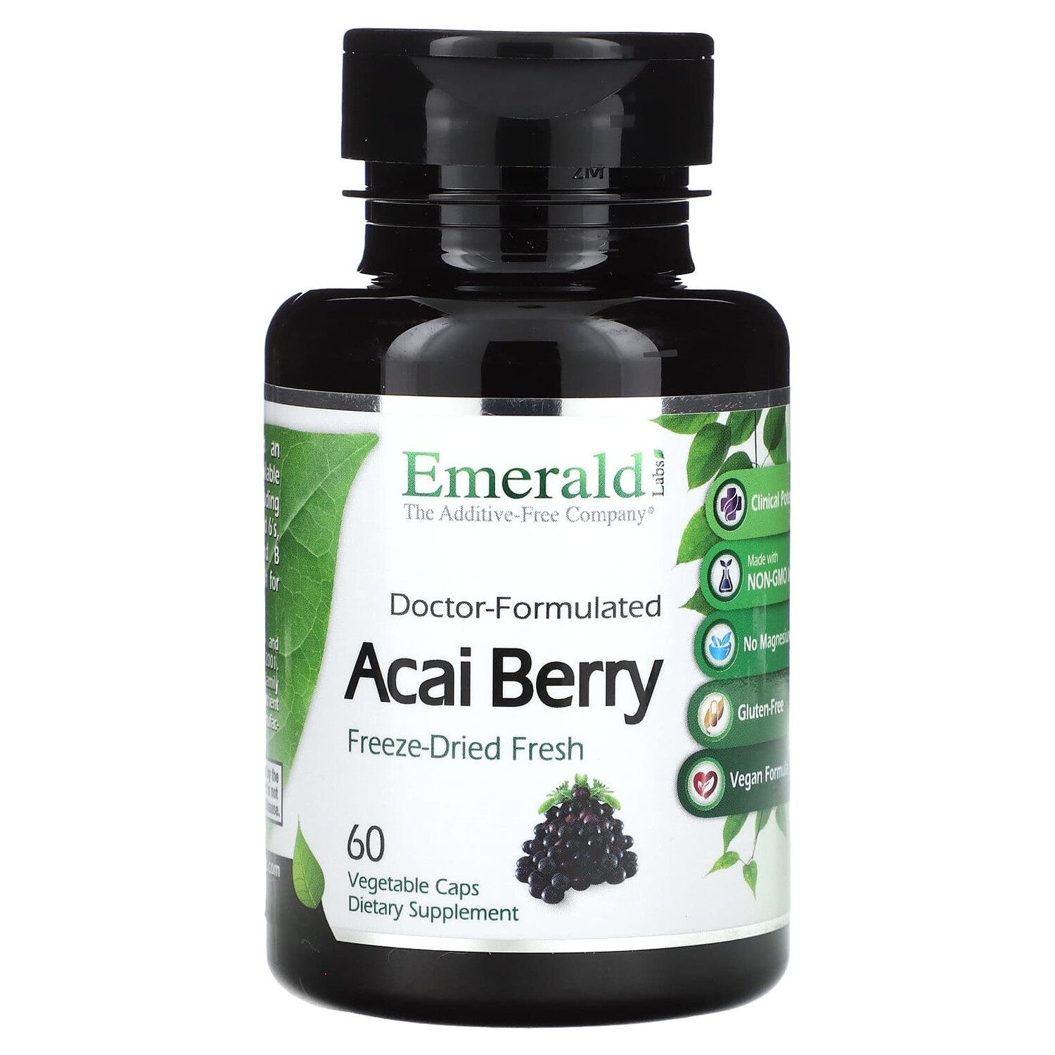

Ягоды асаи, 60 растительных капсул, Emerald Laboratories