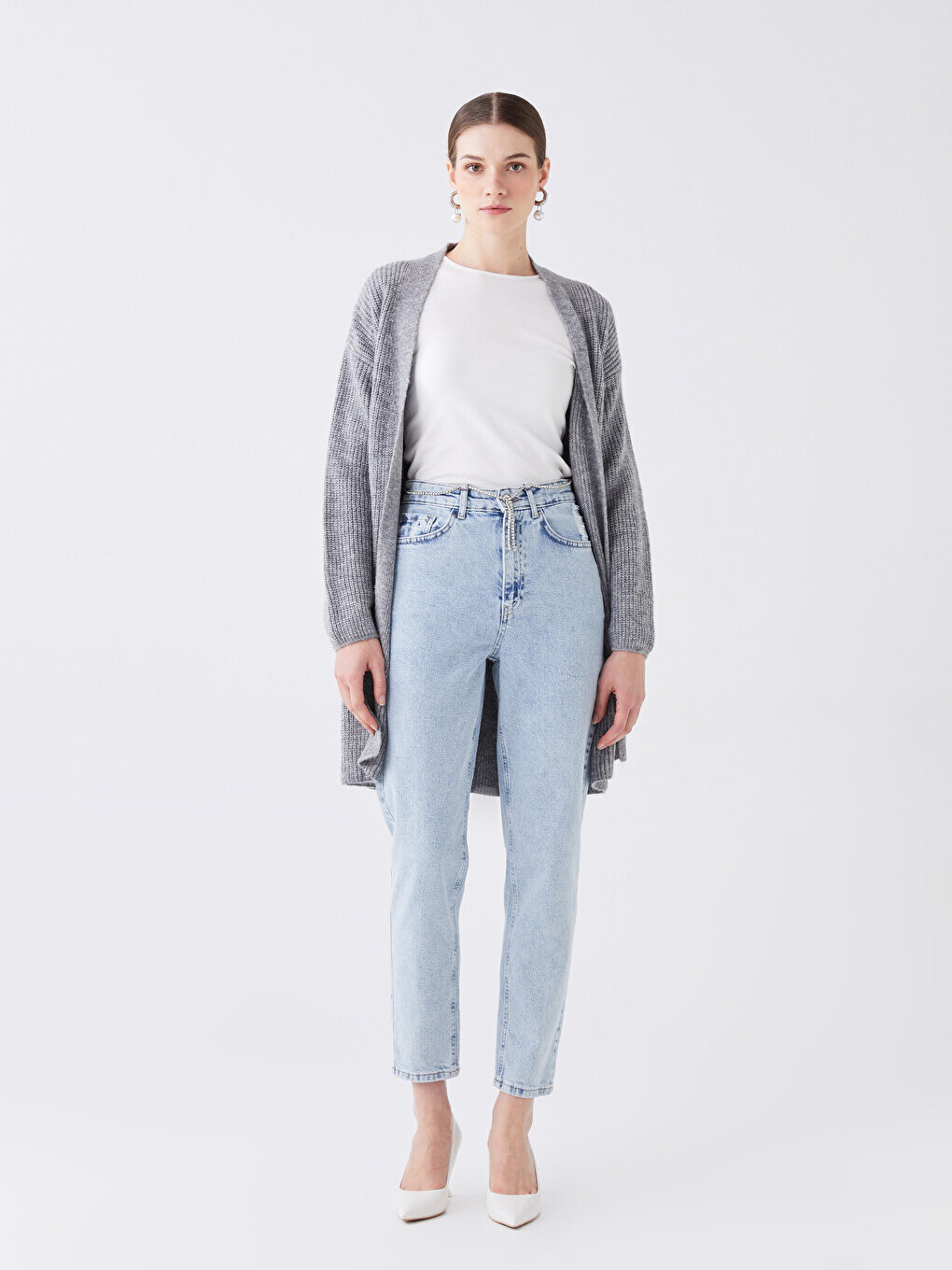 

Женские джинсовые брюки Mom Fit LCW Casual, открытое индиго родео