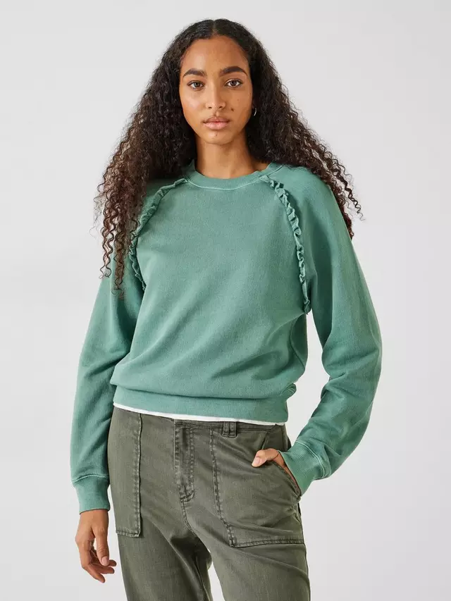 

Толстовка HUSH HUSH Amayah Ruffle Detail, цвет smokey/green