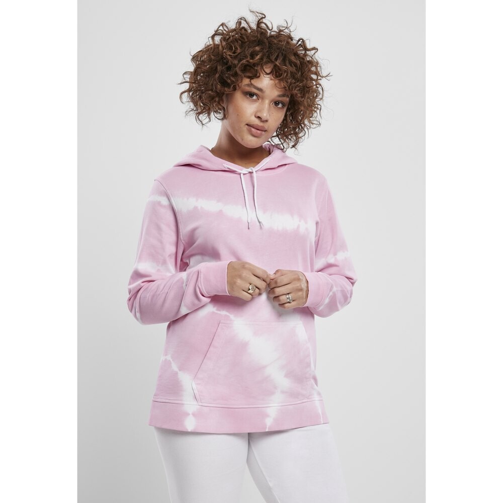 

Толстовка Urban Classics Tie Dye Big, розовый