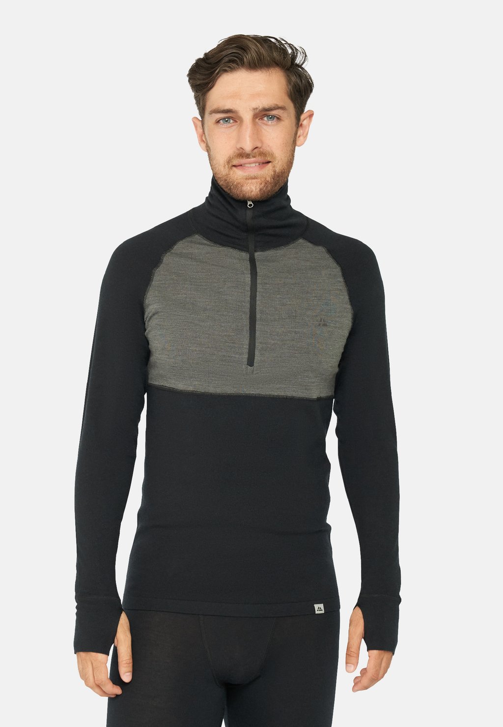 цена Вязаный свитер HALFZIP Danish Endurance, цвет blackgrey