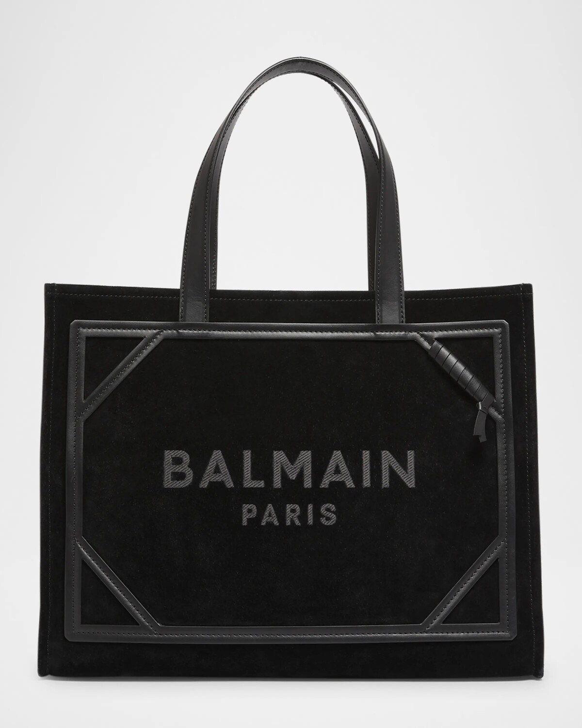 

Замшевая большая сумка-шопер среднего размера B Army Balmain, цвет 0Pa Noir