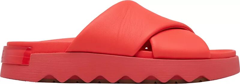 цена Sorel Женские сандалии на плоской подошве VIIBE с перекрещенными крестами, красный