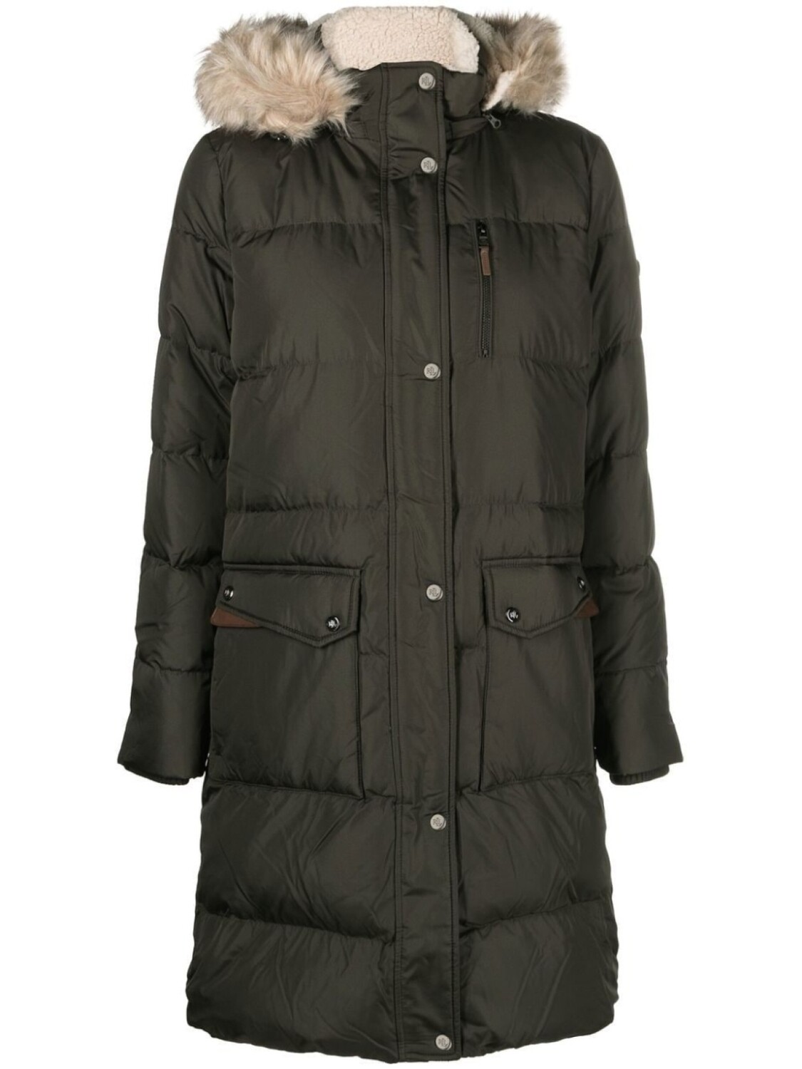 

Lauren Ralph Lauren пуховик с капюшоном, зеленый